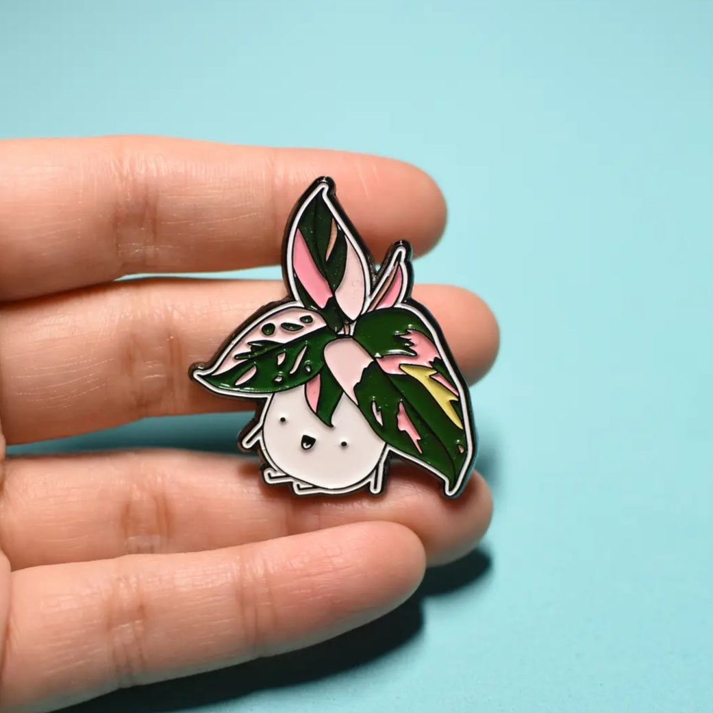 Philodendron Pink Princess Plant Buddies Houseplant Enamel Pin