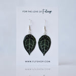 Anthurium Forgetii Houseplant Earrings 