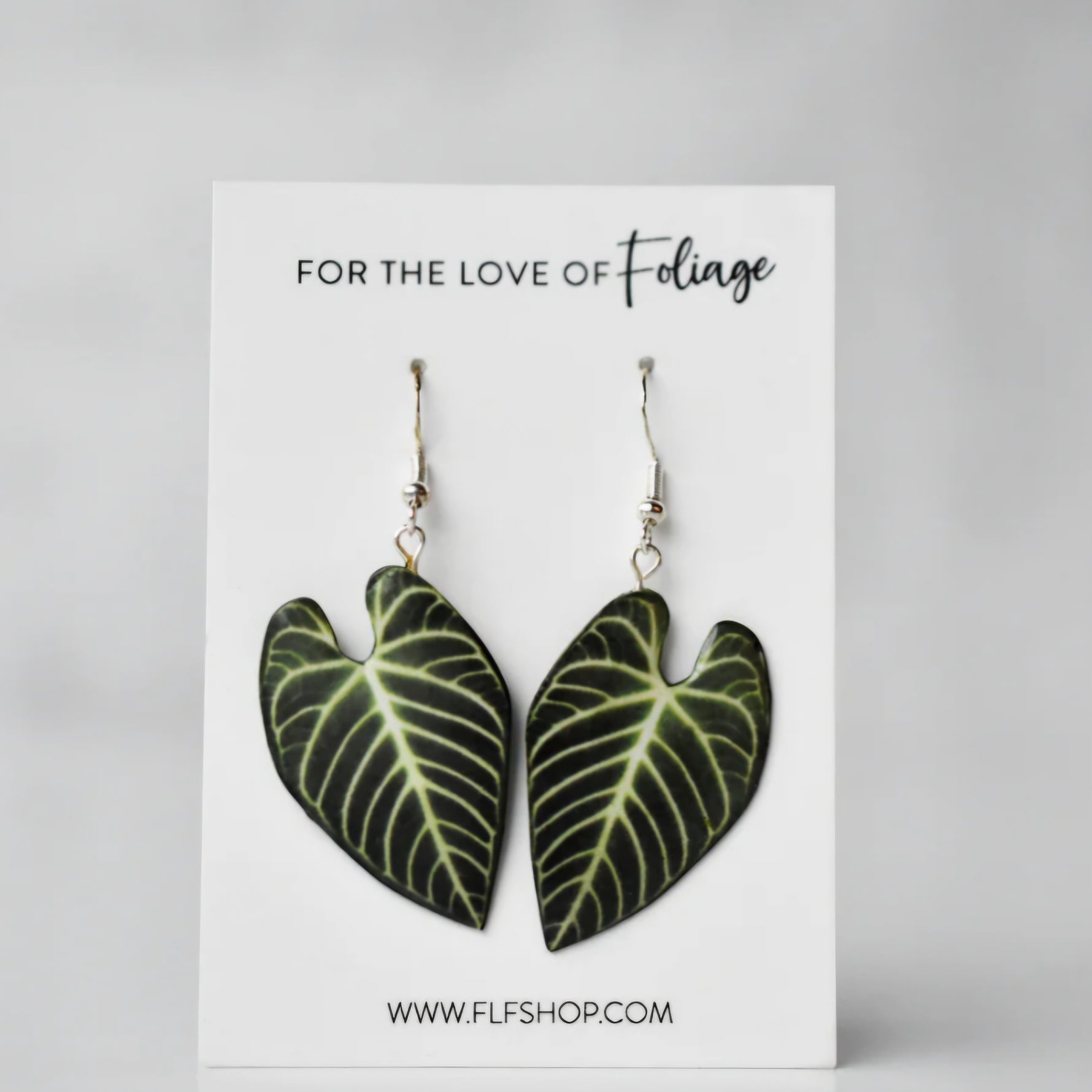 anthurium regale silver Anthurium Regale Houseplant Earrings with Stirling silver hooks – My Plantasy