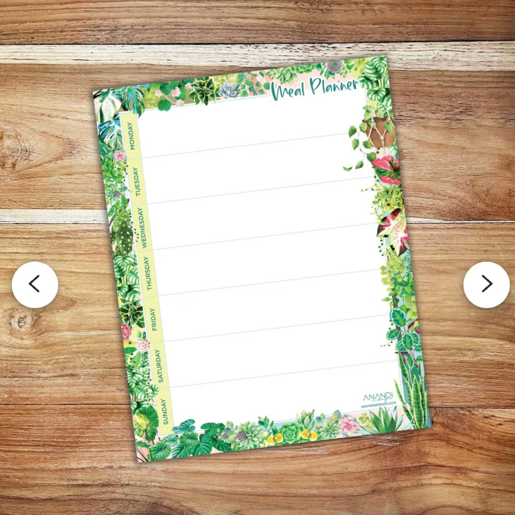 Plant Lover's Magnetic Whiteboard Weekly Meal Planner