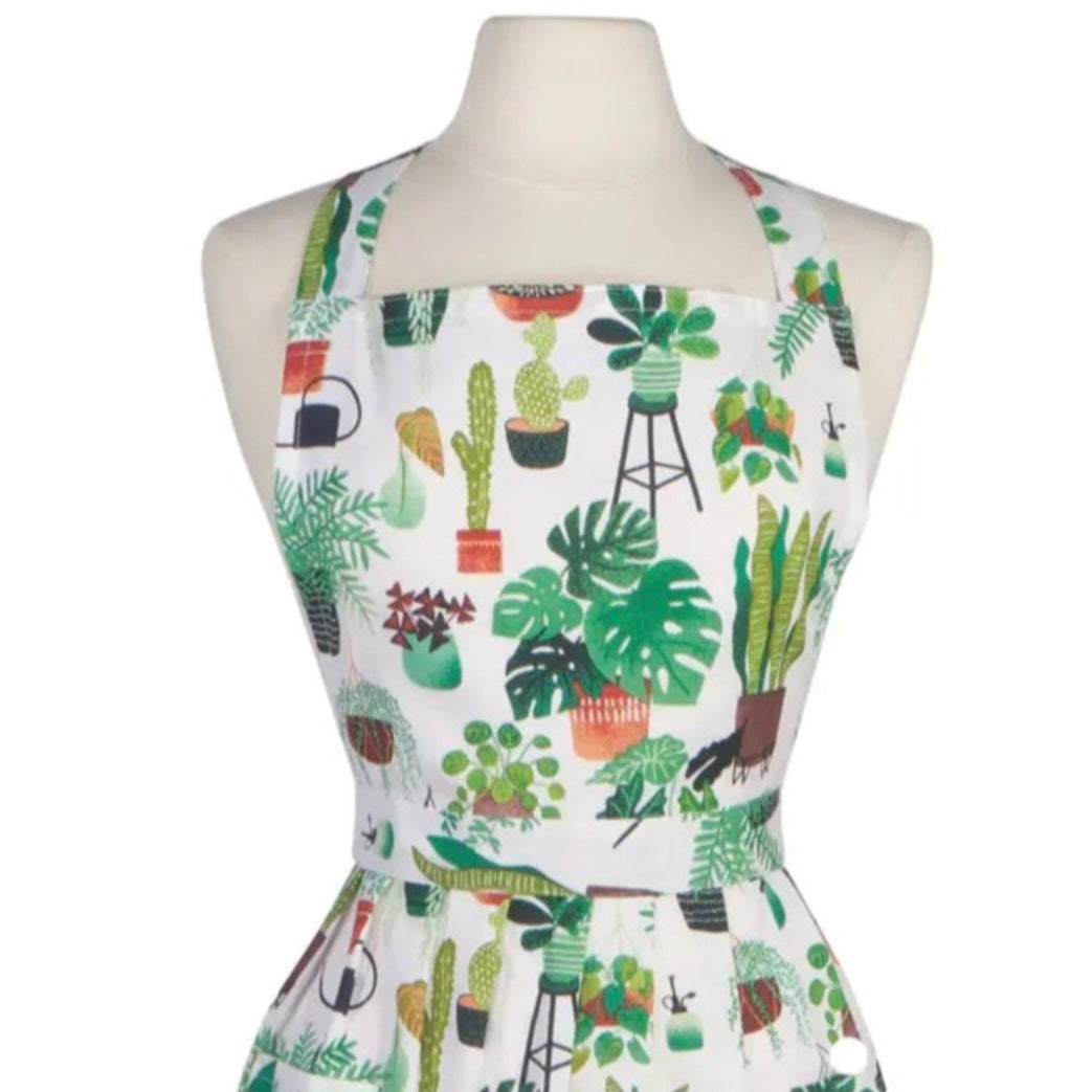 Let It Grow Houseplants Apron /  100% Cotton Kitchen Apron