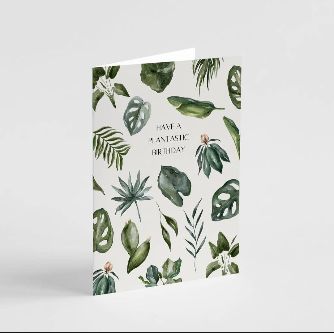 Plantastic Birthday plant Greeting Card