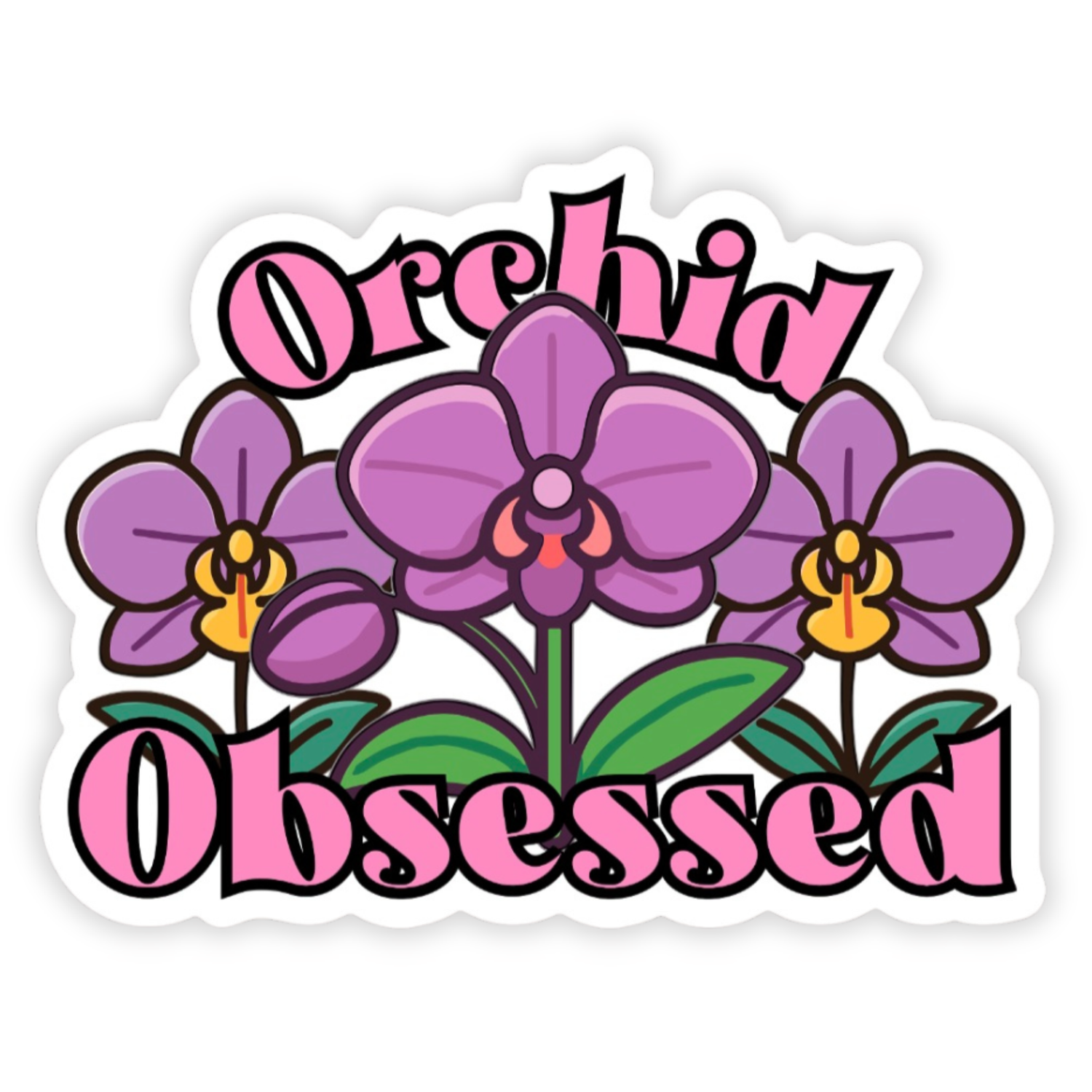 Orchid Obsessed Refrigerator Magnet