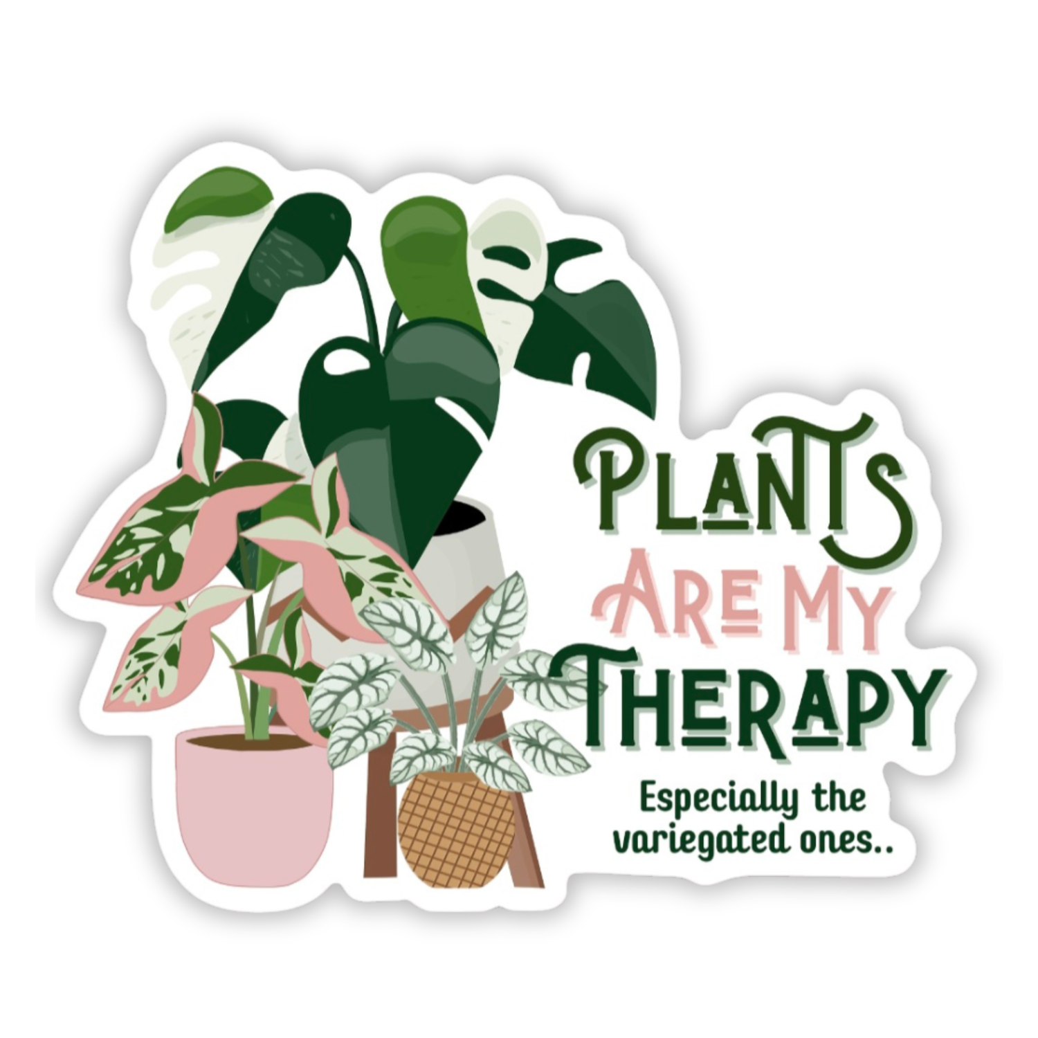 Plants are my therapy Refrigerator Magnet
