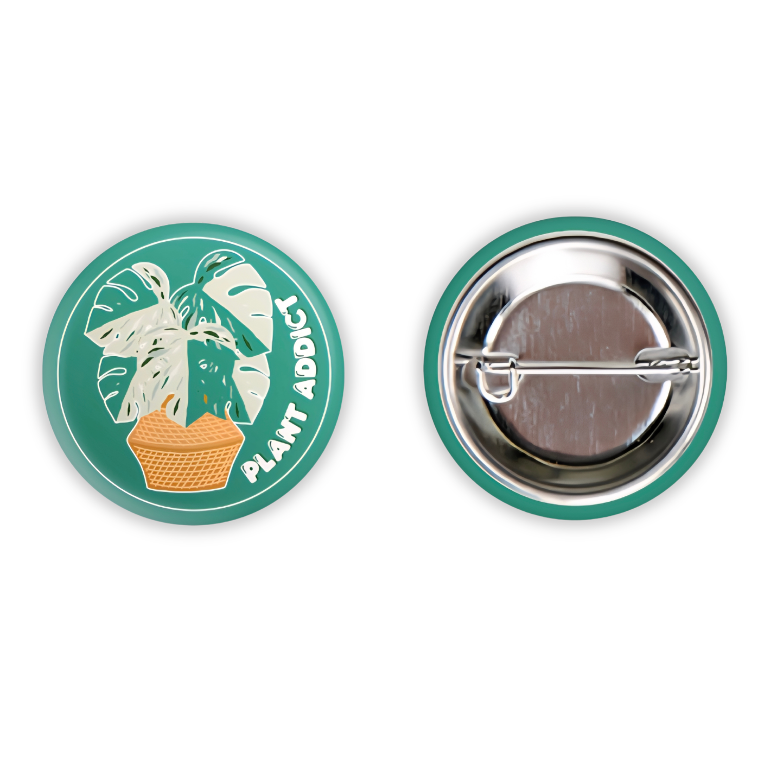 Monstera Variegated Plant Addict Mini Houseplant Badge/Button