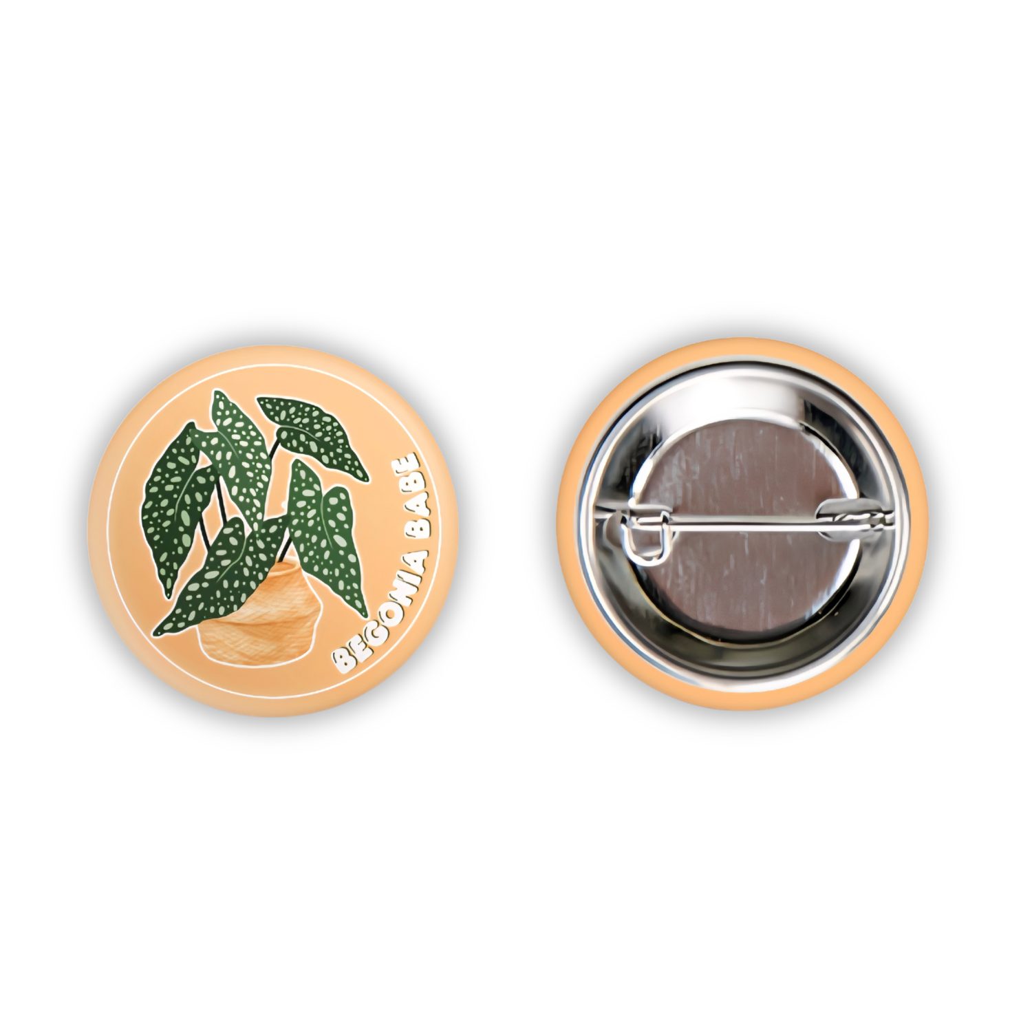 Begonia Babe Mini Houseplant Badge/Button