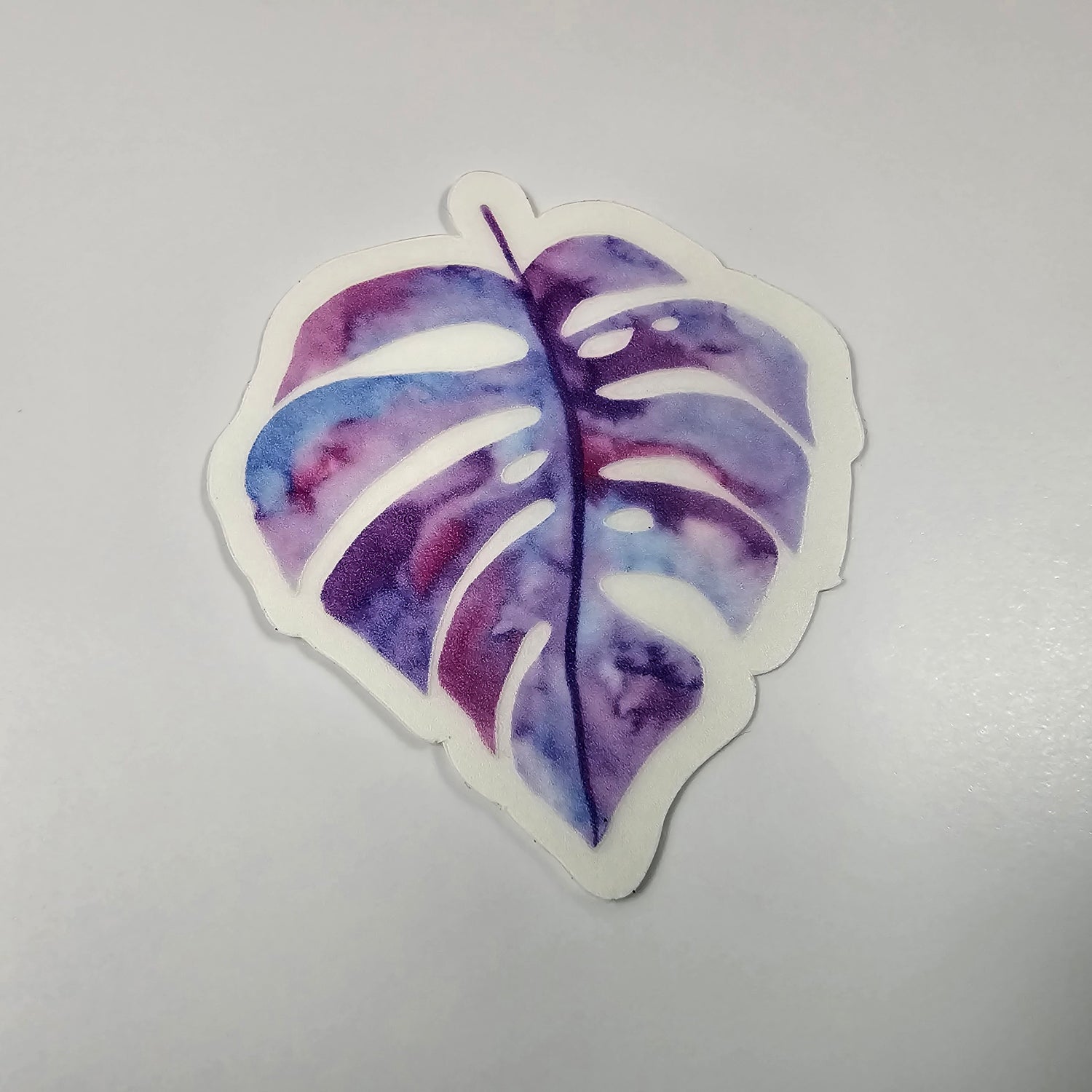 Watercolour Monstera Clear Vinyl Sticker