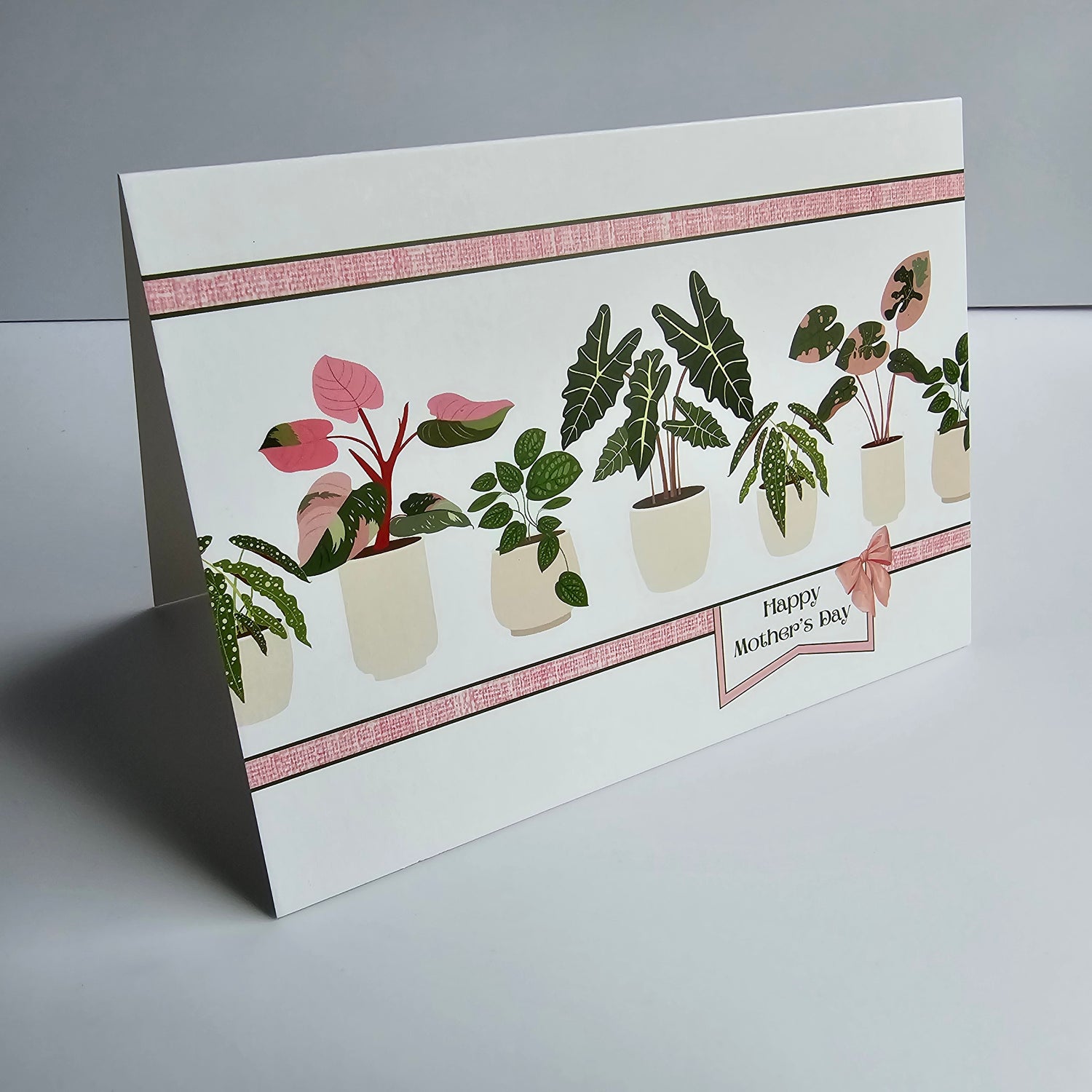 Pink Plants Mother's Day Greeting Card